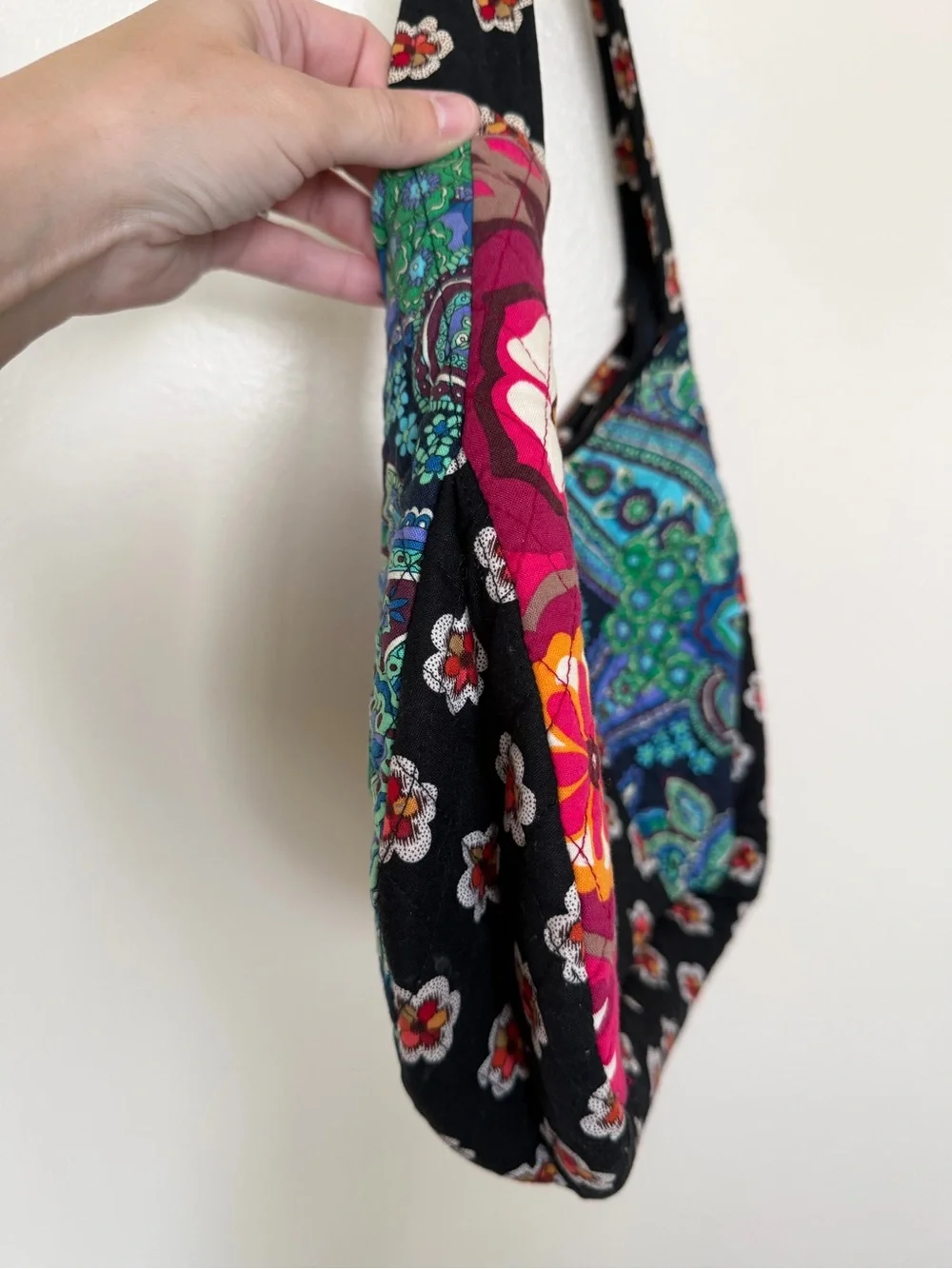 VERA BRADLEY Vintage Retired Pirouette Carnaby Blue Rhapsody Patchwork Hobo Bag